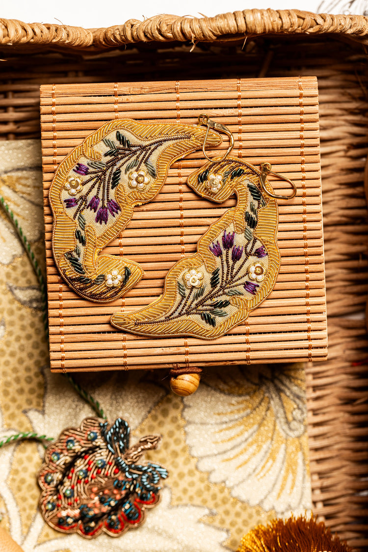 May Morris Inspired Earrings by Hand & Lock