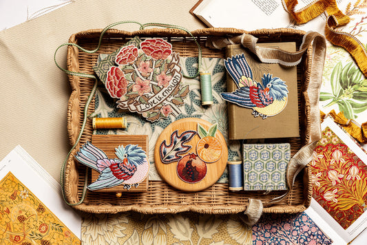 May Morris Embroidered Patches from Hand & Lock