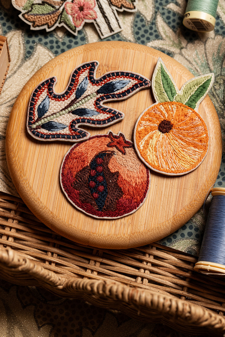 May Morris Embroidered Patches from Hand & Lock