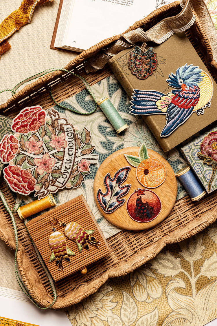 May Morris Embroidered Patches from Hand & Lock