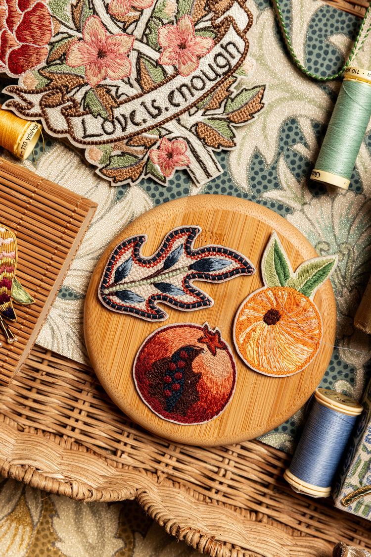 May Morris Embroidered Patches from Hand & Lock