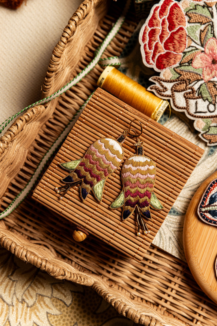 May Morris Inspired Earrings by Hand & Lock