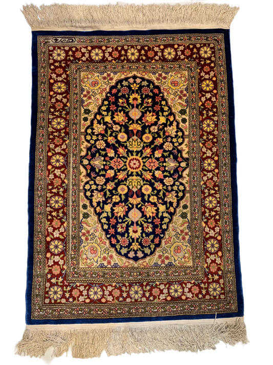 Turkish Hereke Silk Rug