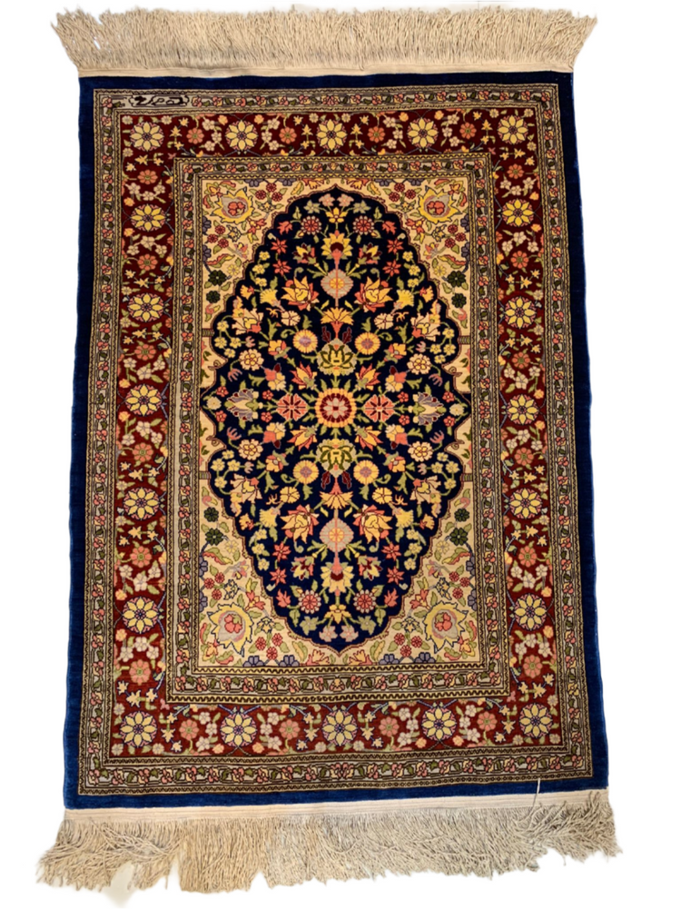 Turkish Hereke Silk Rug