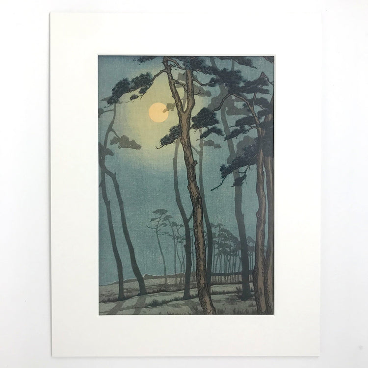 Bournemouth in Moonlight Mounted Print