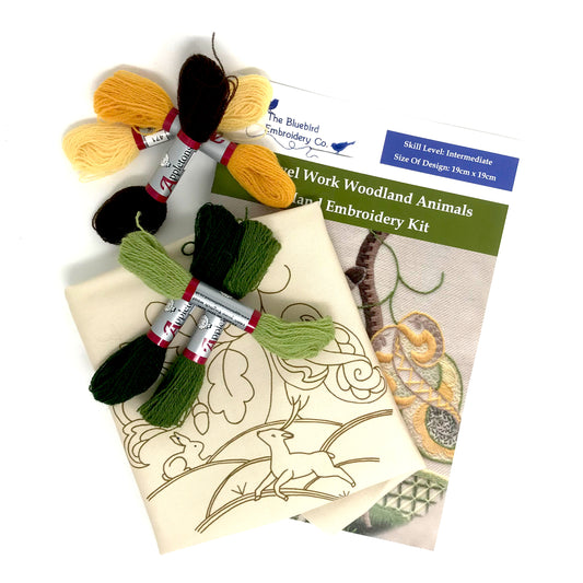 Woodland Animals Crewel Work Embroidery Kit - Intermediate