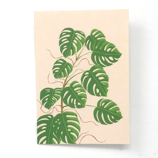 Botanical Mini Greeting Card - Monstera