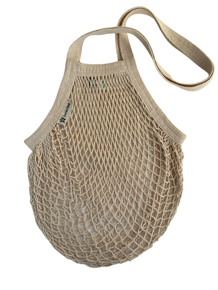 Long Handle Organic String Turtle Bag - Natural