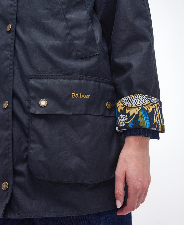 Barbour x William Morris Gallery Shelton Waxed Jacket