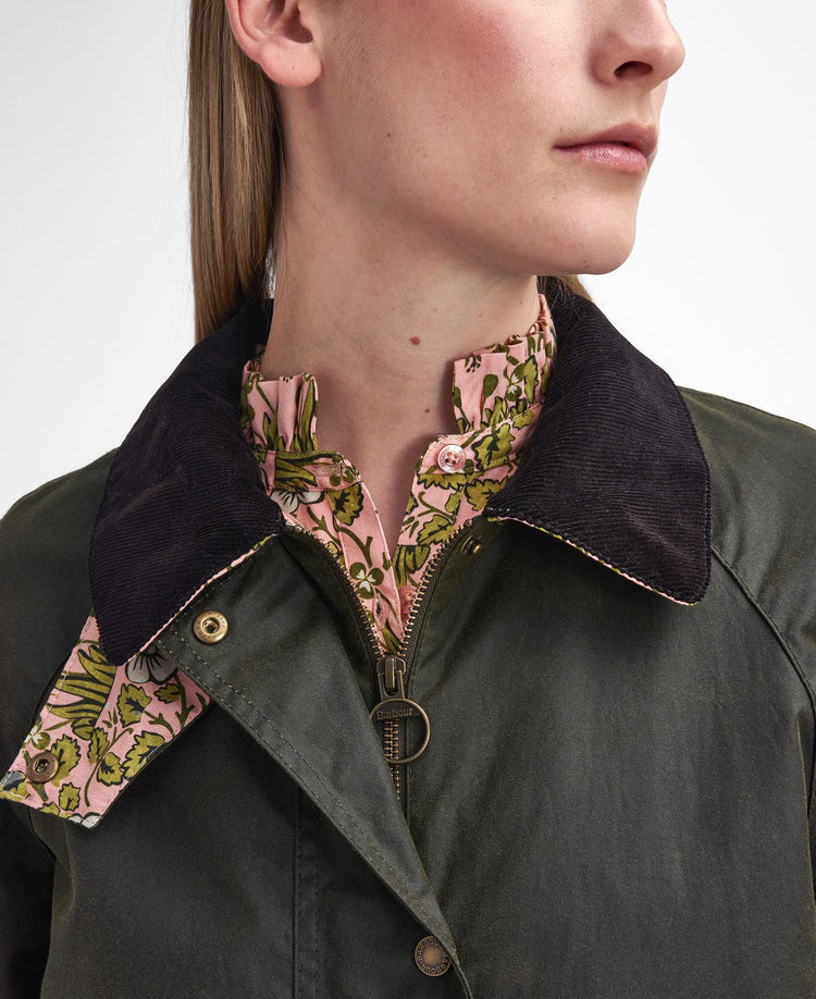 Barbour x William Morris Gallery Shelton Waxed Jacket