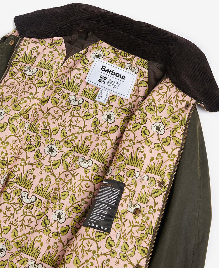 Barbour x William Morris Gallery Shelton Waxed Jacket