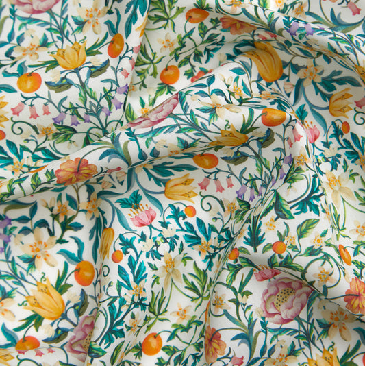 Art of Craft Liberty Fabric - One Metre - May's Orchard - White
