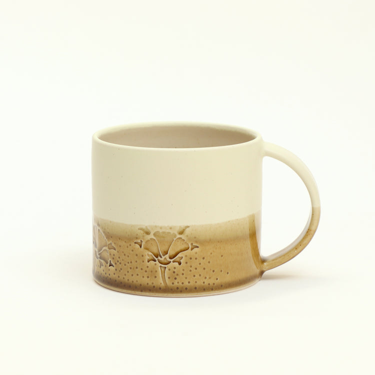 May Morris Hornpoppy Ceramic Mugs by Emma Lacey