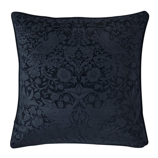 Prussian Blue Strawberry Thief Embossed 50 x 50cm Ashley Wilde Cushion