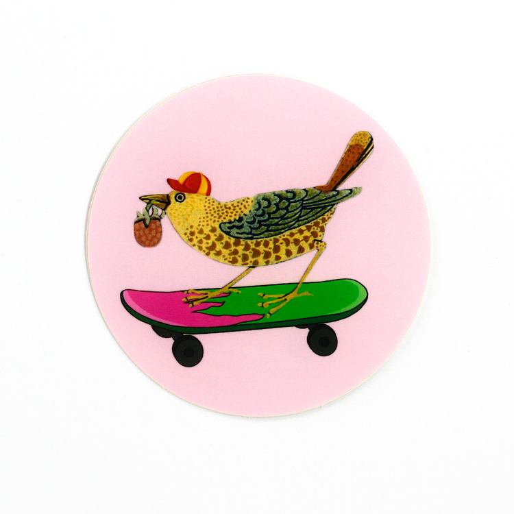 Jeremy Deller x William Morris Gallery Skateboarding Strawberry Thief sticker