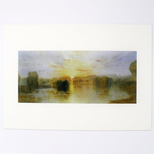 'The Lake, Petworth, Sunset; Sample Study' Mounted Print W. M. Turner Print
