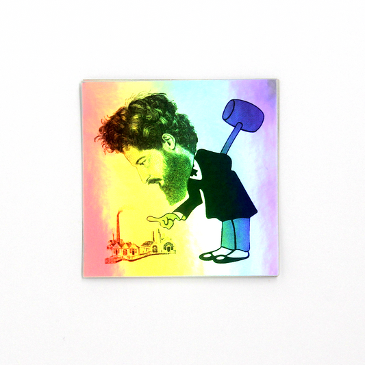 Jeremy Deller x William Morris Gallery Holographic Industrialisation sticker