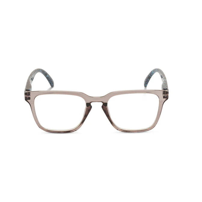 Brother Rabbit Rectangular Grey Crystal Reading Glasses