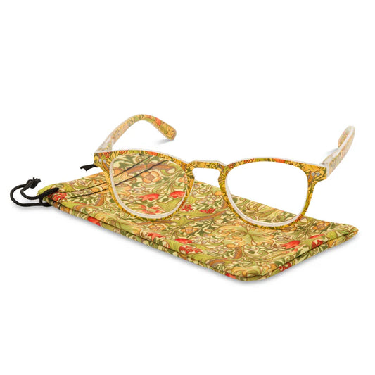 Golden Lily Square Reading Glasses