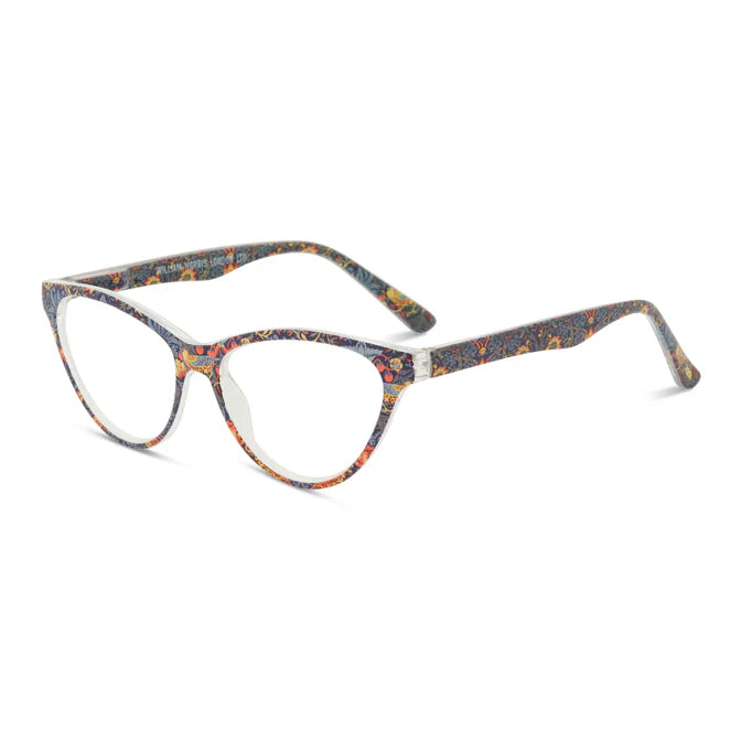 Strawberry Thief Cateye Reading Glasses