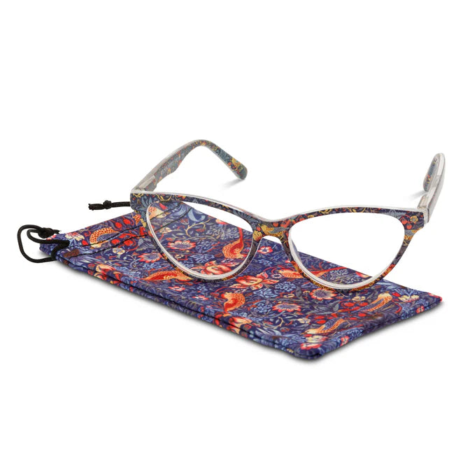 Strawberry Thief Cateye Reading Glasses