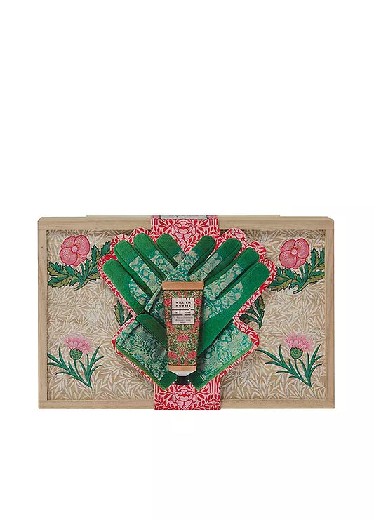 William Morris At Home The Modern Homemaker Gardening Gloves Set in Wooden Box