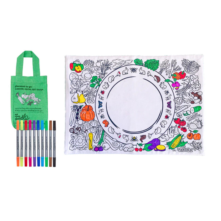 Garden, Grow & Eat Placemat To Go from EatSleepDoodle