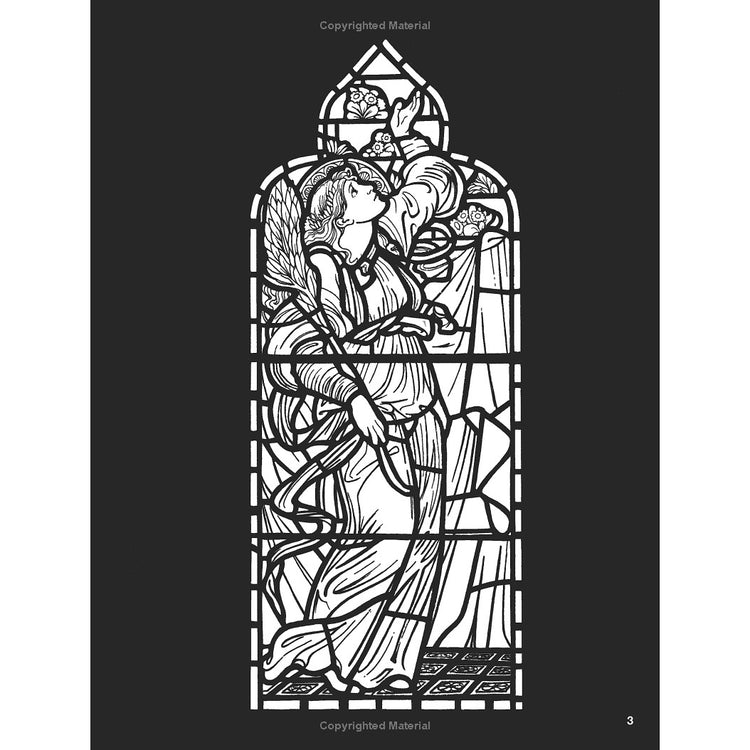 William Morris Stained Glass Colouring Book