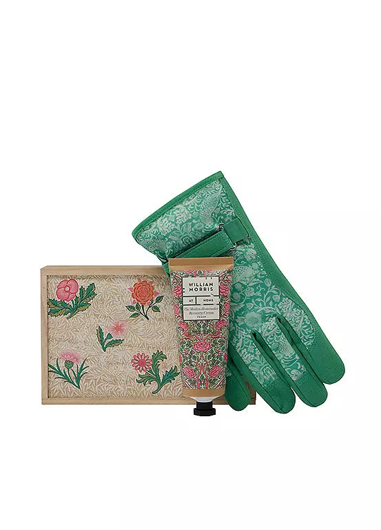 William Morris At Home The Modern Homemaker Gardening Gloves Set in Wooden Box