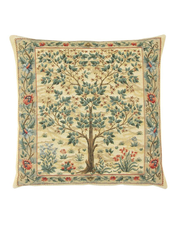 Tree of Life Tapestry Cushion (medium - light)