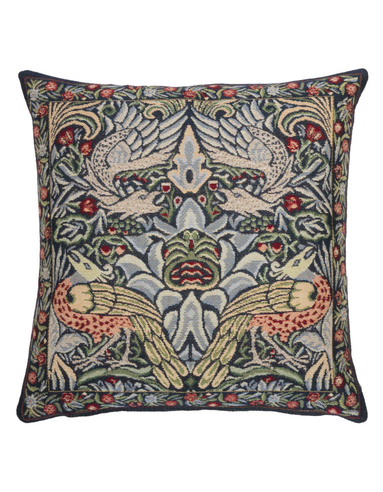 Peacock & Dragon Tapestry Cushion (Large)