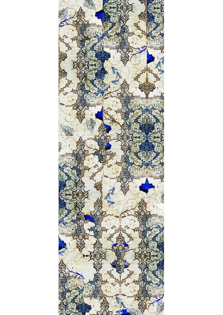 Acanthus Leaf Gallery Scarf (Blue)