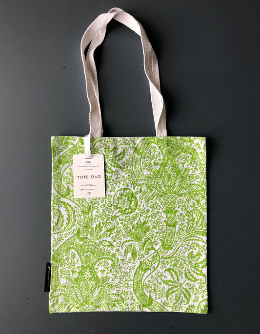 Green 'Indian' Screen Print Tote Bag