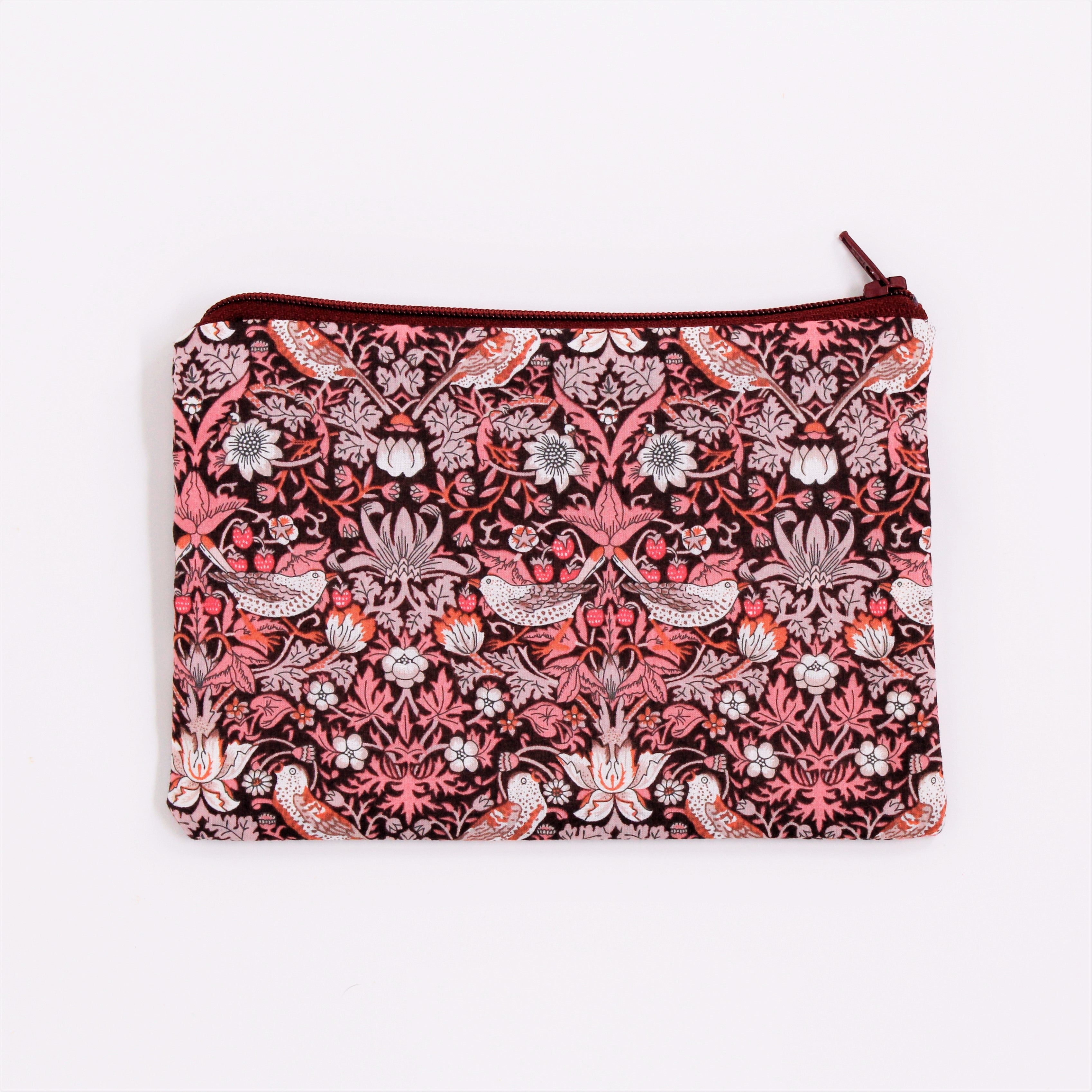 Strawberry Thief Mini Pouch - Pink – William Morris Gallery Shop