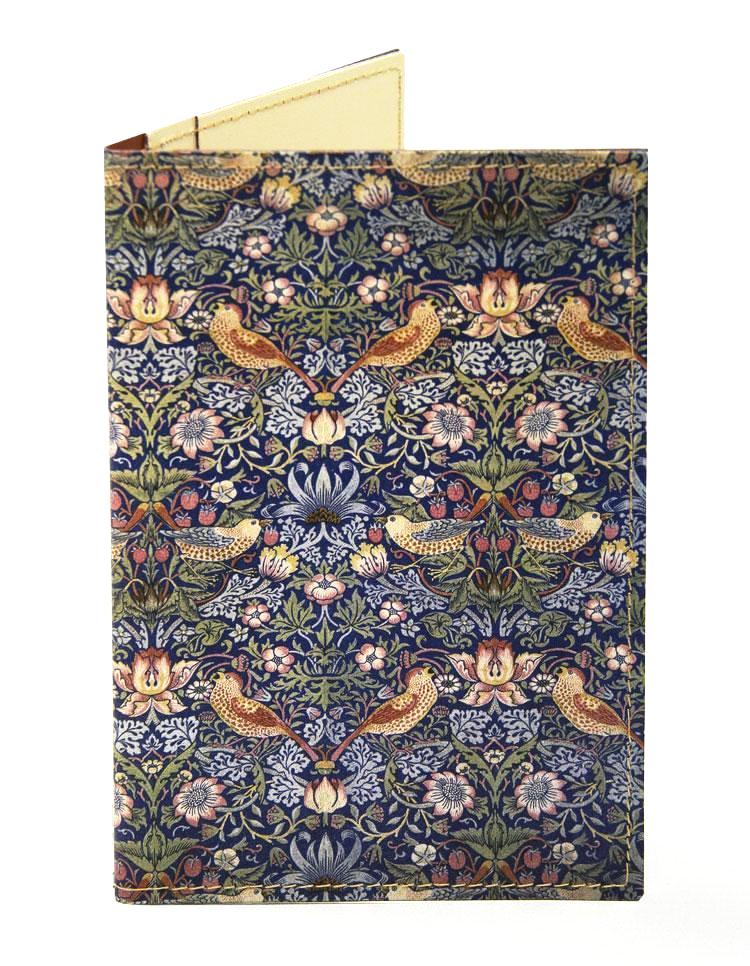 Strawberry Thief Leather Passport Cover