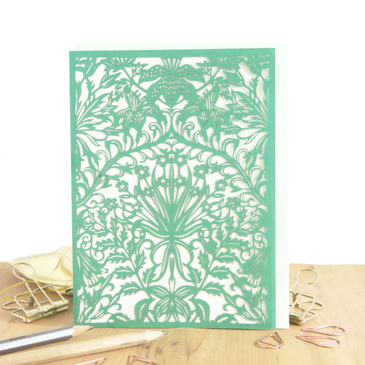Wild Lily (green) Laser Cut Card