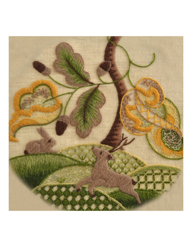 Woodland Animals Crewel Work Embroidery Kit - Intermediate