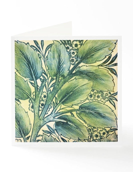 Bay and Willow Pattern Square Greeting Card