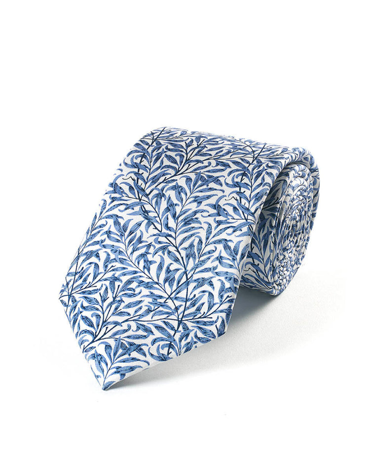 Willow Bough Pattern Tie (blue)