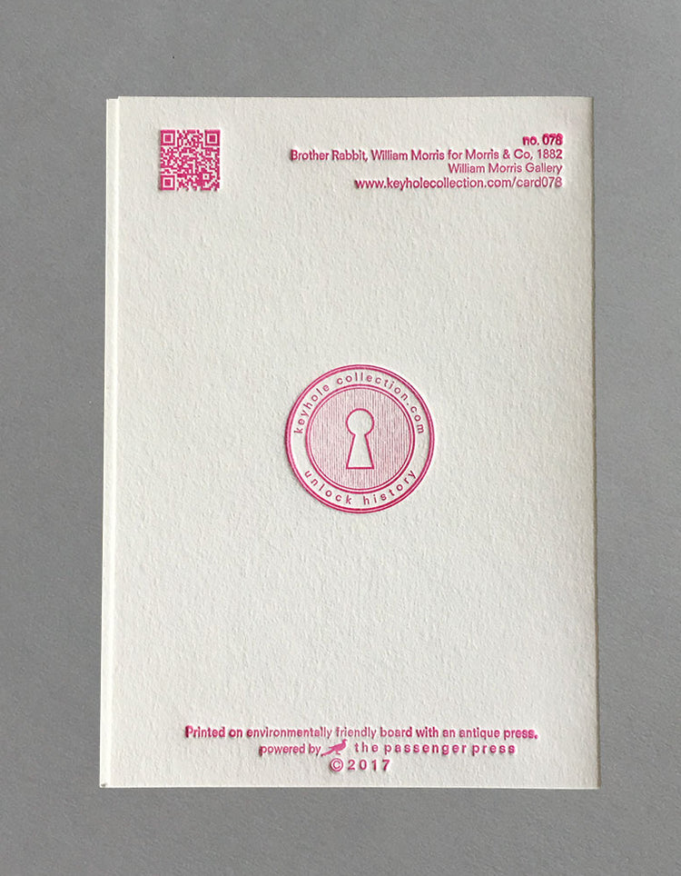 William Morris Letterpress - Brother Rabbit (pink)