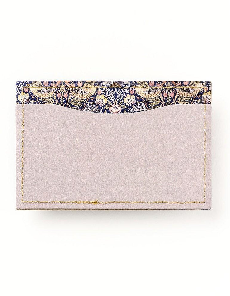Strawberry Thief Double-sided Slim Leather Card Holder